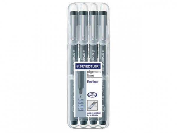 Fiberpenn Staedtler Pigment Liner 308 (4 stk)