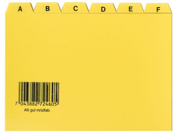 Kartotekregister A6 Plast Hvit