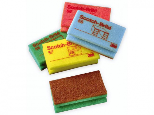 Skuresvamp Scotch-Brite 56 70X130Mm Rød (10 stk)