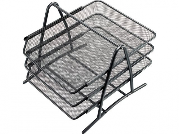 Brevkurv Helit Mesh Metall 3 Stk Sort