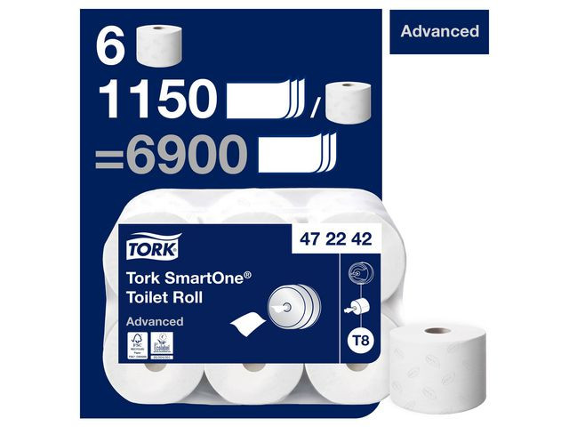 BildeToalettpapir Tork Smart 2L T8 207M (6 stk)