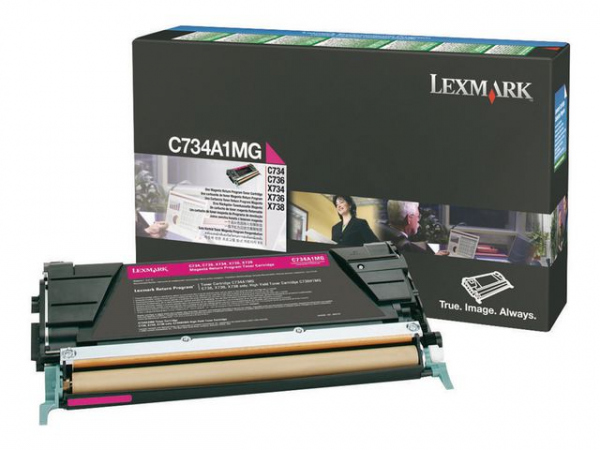 Toner Lexmark C734A1Mg 6K Rød