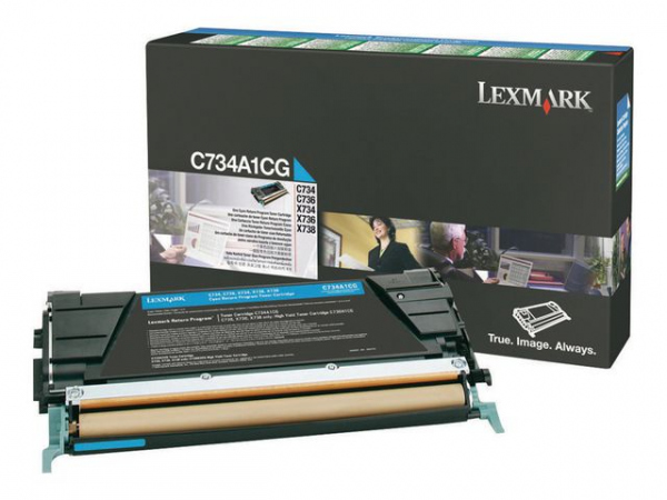 Toner Lexmark C734A1Cg 6K Blå