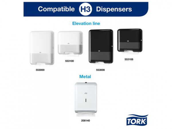 Dispenser Tork Tørk Singlef Mini H3 Hvit