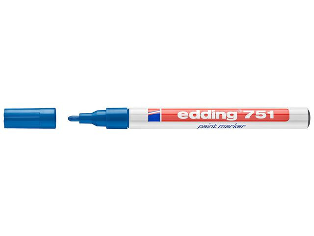 BildePaintmarker Edding 751 Blå (10 stk)