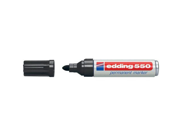 BildeMerkepenn Edding 550 Sort (10 stk)
