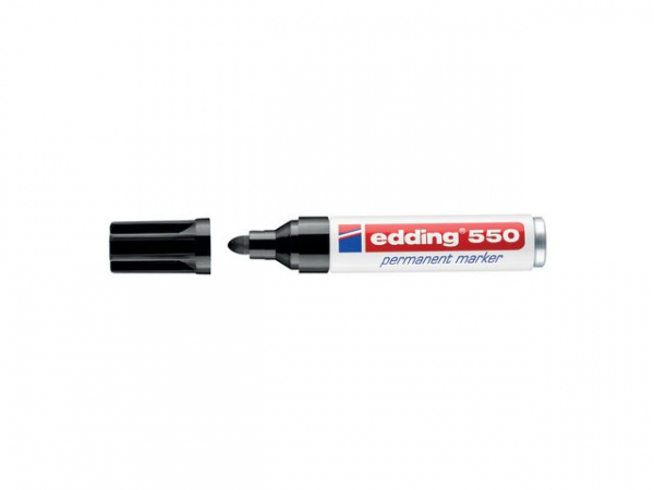 Merkepenn Edding 550 Sort (10 stk)