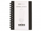 Notatbok Grieg A7 70G 128S Linjer Sort