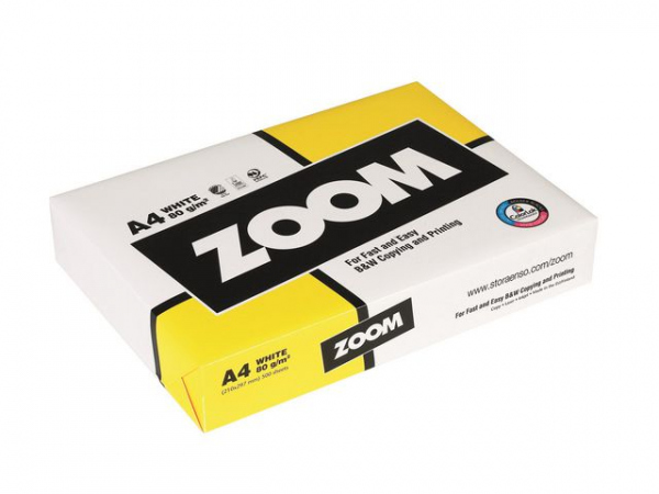 Kopipapir Zoom A4 80G (500 ark/pk, 5 pakker)