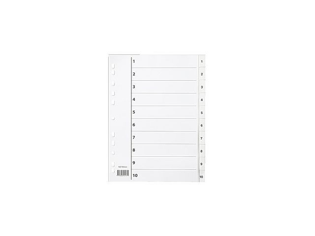 BildeRegister A4 Pp 1-10 M/Indeksark Hvit