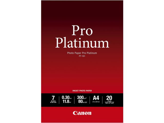 BildeFotopapir Canon Pt-101 Pro Plat A4 (20 ark)