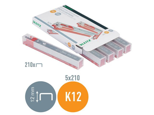 BildeHeftestift Leitz K12 26/12 F 5551 Rød (5 stk)