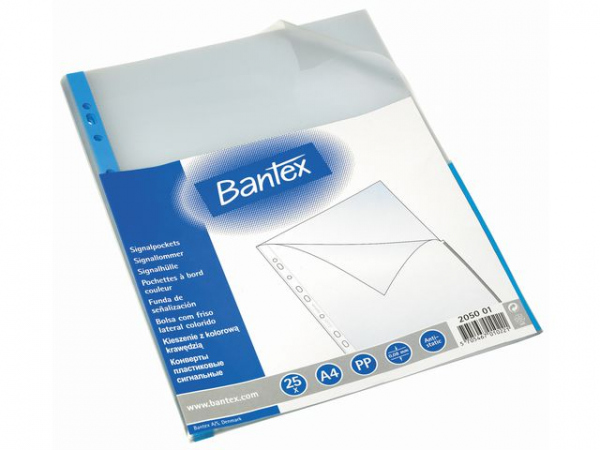 Signallomme Bantex A4 Pp 80My Blå (25 stk)