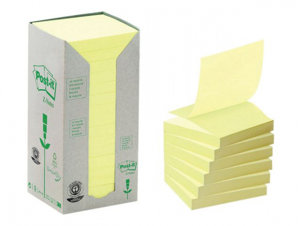 Notatblokk Post-It Zn 76X76 Res. Cy (16 stk)