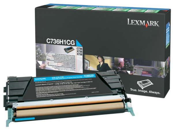 Toner Lexmark C736H1Cg 10K Blå