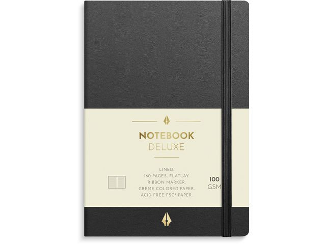 BildeNotatbok Burde Deluxe A6 Sort