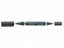 Merkepenn Lumocolor Duo 0,6-1,5Mm Sort (...