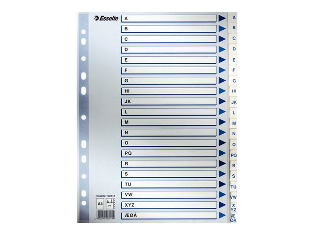 BildeRegister Esselte A4 Plast A-Å Blå/Hvit (10 stk)