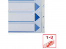 Register Esselte A4 Plast 1-8 Blå/Hvit (...