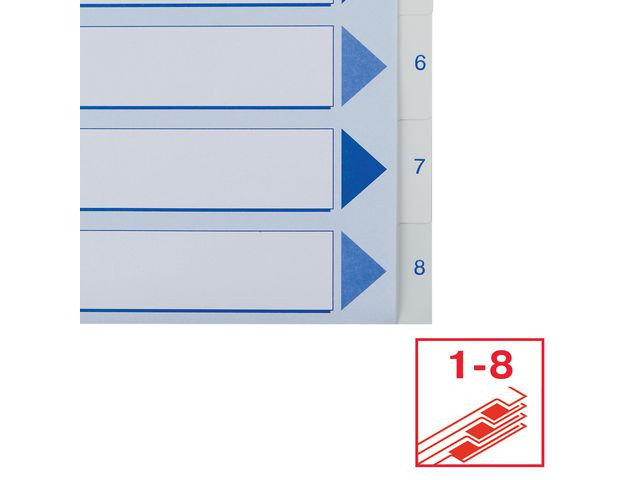 BildeRegister Esselte A4 Plast 1-8 Blå/Hvit (10 stk)