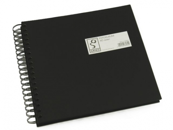 Fotoalbum Grieg Medium 40 Sider Sort