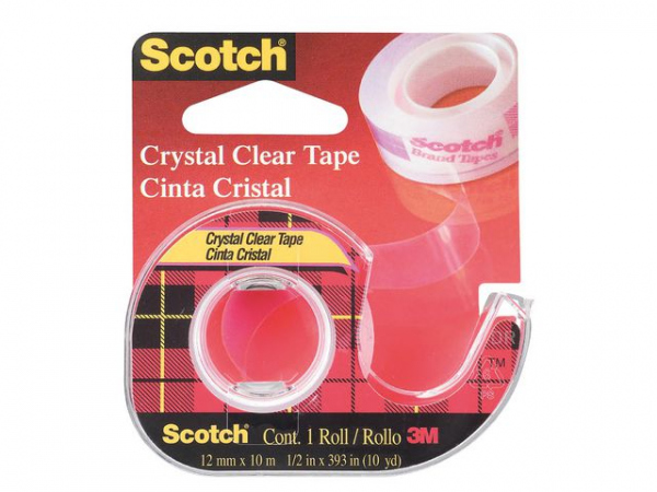 Tape Scotch Crystal 12Mmx10M M/Disp (12 stk)