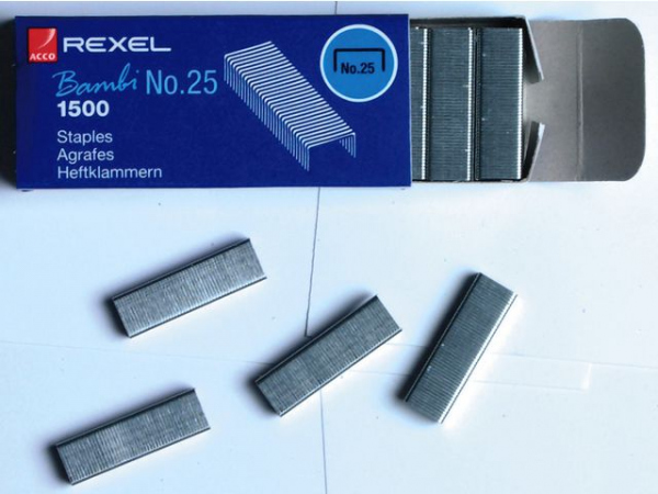 Heftestift Rexel Nr.25 Bambi (1500 stk)