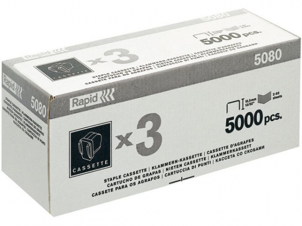 Stiftekassett Rapid 5080 Elektrisk (3 stk)