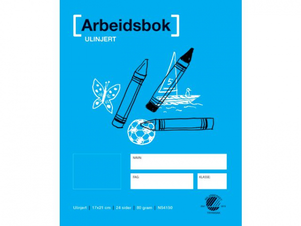 Arbeidsbok 17X21 80G Ulinjert (20 stk)