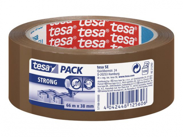 Emballasjetape Tesa Strong 38Mmx66M Brun