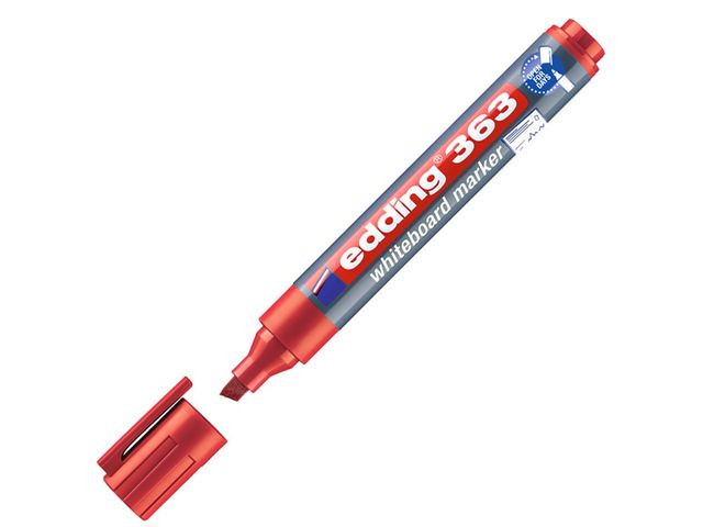BildeWhiteboardpenn Edding 363 Rød (10 stk)