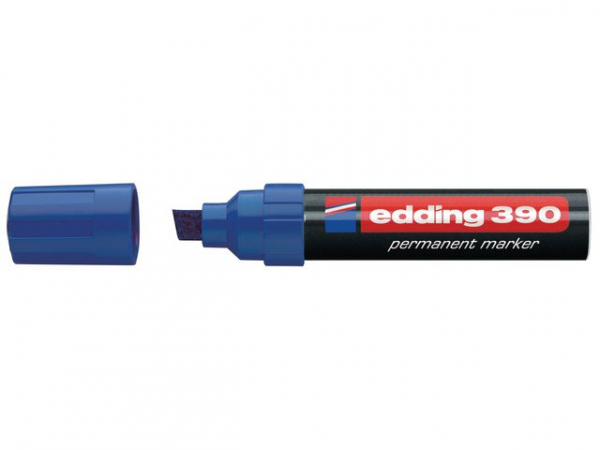 Merkepenn Edding 390 Skrå Blå (10 stk)