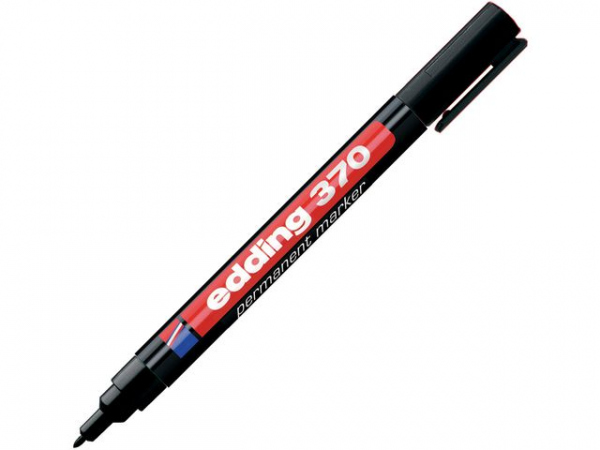 Merkepenn Edding 370 Rund Sort (10 stk)