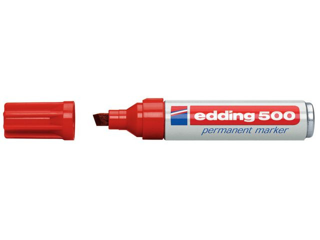 BildeMerkepenn Edding 500 Skrå Rød (10 stk)