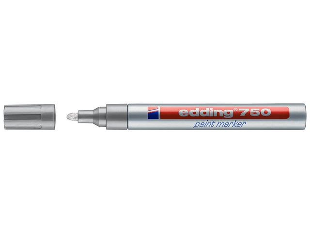 BildePaintmarker Edding 750 Sølv (10 stk)