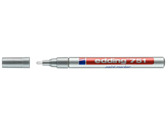 BildePaintmarker Edding 751 Sølv (10 stk)
