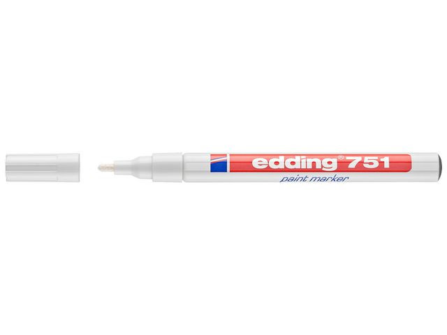 BildePaintmarker Edding 751 Hvit (10 stk)