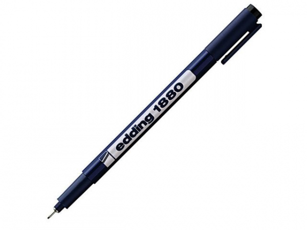 Fiberpenn Edding 1880 0,7Mm Sort (10 stk)