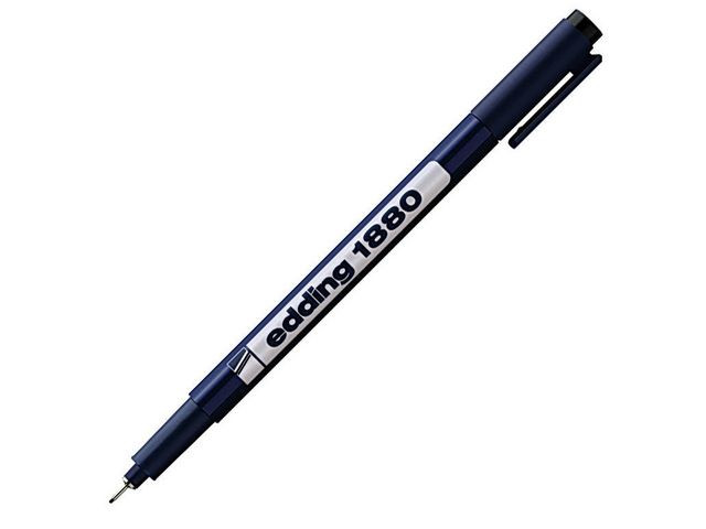 BildeFineliner Edding 1880 0,7Mm Sort (10 stk)
