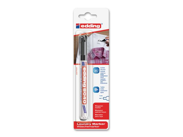 BildeTøymerkepenn Edding 8040 Sort (5 stk)