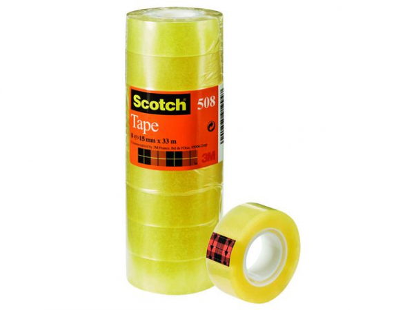 Tape Scotch 508 15Mmx33M Trans (10 stk)