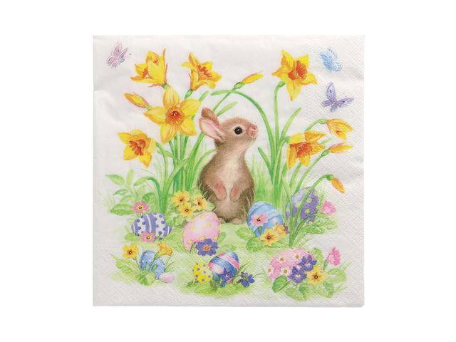 BildeServiett Papstar Påskehare 33X33Cm (20 stk)