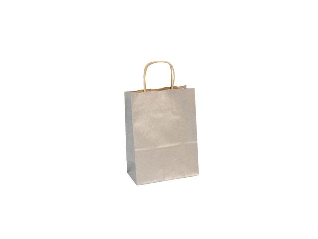 BildeGavepose Cf Kraft 16X8X21 Cm Sølv (25 stk)