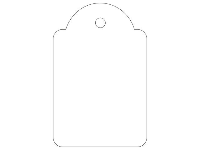 BildePrislapp Med Tråd Apli 28X43Mm (100 stk)