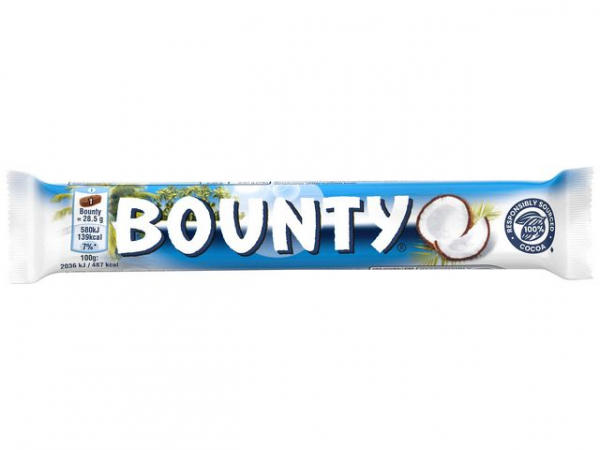 Sjokolade Bounty Duo 57G (24 stk)