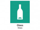 Kildesorteringsetikett Glass