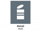 Kildesorteringsetikett Metall