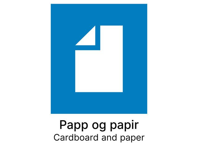 BildeKildesorteringsetikett Papp/Papir