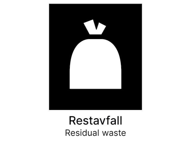 BildeKildesorteringsetikett Restavfall