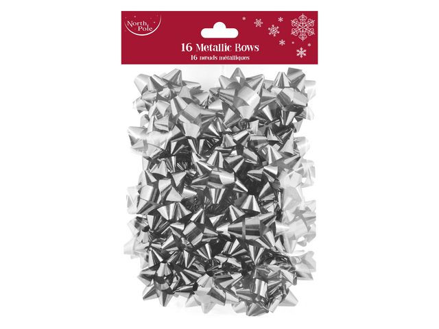 BildeRosetter Eurowrap Metallic Sølv (16 stk/pk, 12 pakker)